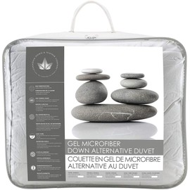 Canadian Down & Feather Co - All Season Gel Microfiber Down Alternative Duvet Double Size - Machine Washable - 300 TC Shell 100% Cotton - Oeko TEX Certified