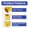ERGAOBOY 1/2" x 1/2" BSP Brass Pipe Fitting, Hexagonal Nipple