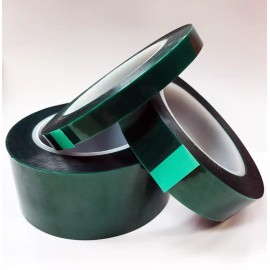 PBTP Powder Coating Masking Tape Green Polyester 18" x 72 yds 2 mil  - 400F