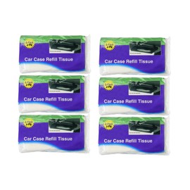 Car Case Visor Refill 3 Ply Tissue Wipes 18Refills (6 Bags)