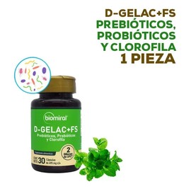 Biomiral D Gelac  Fs Prebióticos Y Clorofila 30 Caps