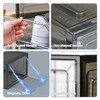 KUILONG 6-Pack Stackable Shoe Boxes with Magnetic Closure, Transparent Gray