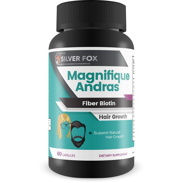 Magnifique - Andras Fiber - Biotin Hair Growth - Potent Hair Growth Vitamin and Mineral Support - Copper & a Blend of Other Powerful Ingredients to Promote Hair Growth - Hair - Skin - Nails - Beard