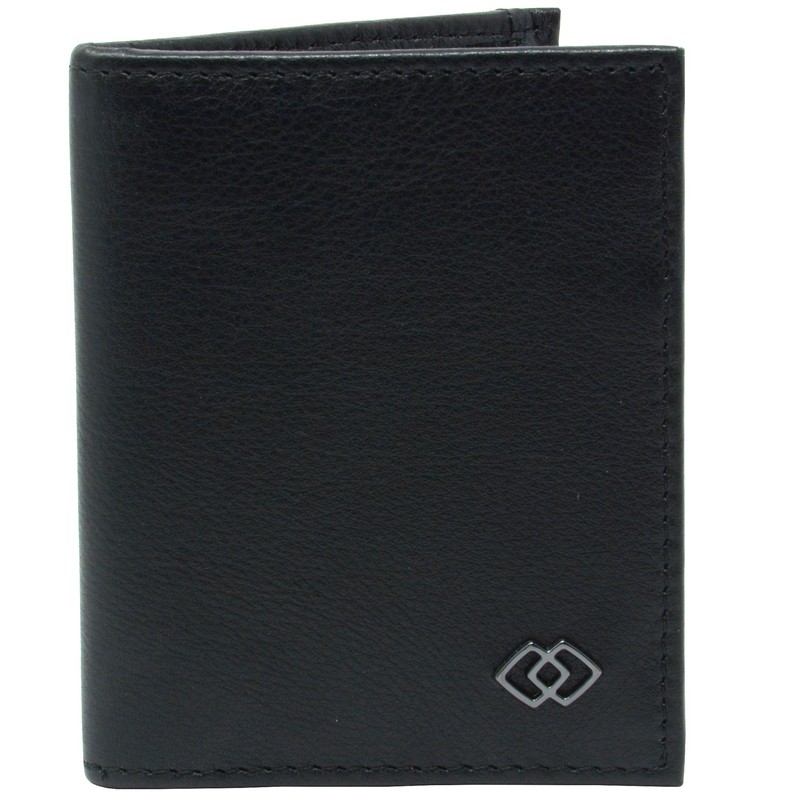 Alpine Swiss Double Diamond RFID Business Card Case Wallet Black