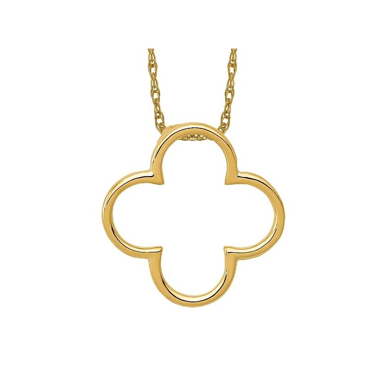 IceCarats 14K Solid Yellow Gold Floating Chain Slide Pendant Necklace