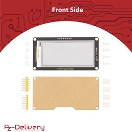 AZDelivery ePaper E-Ink Display Module, 2.9 Inches, 296 x 128 Pixel Resolution, Low Power Consumption, SPI Support, Compatible with Control Boards and 2.3 V / 5 V MCU Interface, Pack of 3