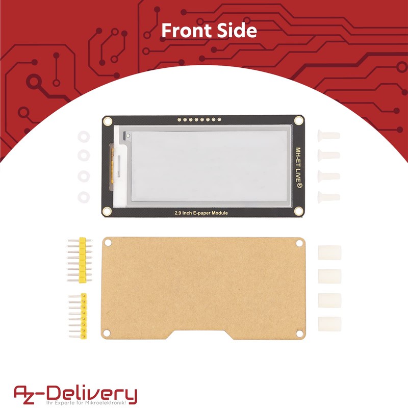 AZDelivery ePaper E-Ink Display Module, 2.9 Inches, 296 x 128