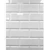 4x10 White Glossy Finish Beveled Ceramic Subway Tile Shower Walls