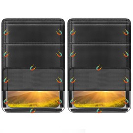 RV Door Window Shade Cover - Magnetic RV Blackout Window Cover with UV Protection and Privacy Features (25 * 16 in) Foldable Magnet Design, Waterproof Fabric (Black, 2 Pack (25" L x 16" W))