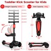 2-in-1 Adjustable Kick Scooter for Kids 3-5 (Suitable 3-12 Years),5-Level