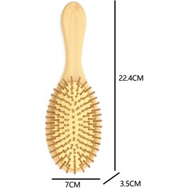 Bamboo Hair Brush for Hair Growth, Natural Bamboo Bristles Detangling Wooden Paddle Hairbrush for Massaging Scalp, for Women Men and Kids, for Dry,Curly,Thick,Thin and Straight Hair