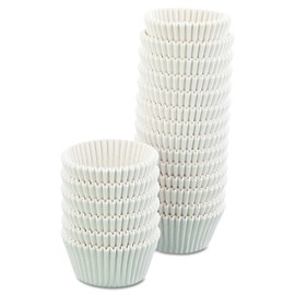 Hoffmaster 610032 Fluted Bake Cups, 4 1/2 Dia x 1 1/4h, White, 500 per Pack (Case of 20 Packs)