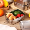 2/3 Pcs 850ML Stainless Steel Food Storage Container Set with