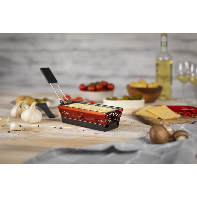 Kuhn Rikon 32172 Mini Raclette Set, Alpine Glow Red, Steel,