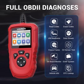 LAUNCH OBD2 Scanner Diagnostic Scan Tool, Millennium OBD Check Engine Code Reader, One-Click to Check I/M Readiness, Battery Voltage Test, DTC Lookup, Lifetime Update, for All Vehicles After 1996