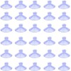 OMYZERO 100pcs Mini Clear Plastic Suction Cups Without Hooks (30mm)
