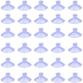 OMYZERO 100pcs Mini Clear Plastic Suction Cups Without Hooks (30mm)