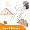 Geometry Set for Students, Math Protractor Compass with Rulers Mechanical
