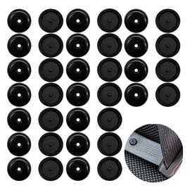 Witbicg 25 Pairs Seat Belt Stopper, Seat Belt Alarm Stopper, Car Seat Belt Holder, Universal Seat Belt Alarm Stopper Plug, No Soldering, Black