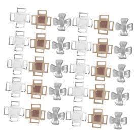 FOMIYES 50 Pack of Aluminum Bandage Buckles Metal Bandage Fastener Reusable for Elastic Compression Wraps