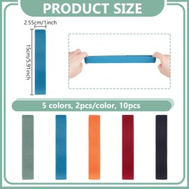 AHANDMAKER 10 Stück 5 Farben Box Band Gurte Bento Box Elastische Gummibänder Gürtel Verstellbare Mittagessen Befestigung Ersatz Für Bürobedarf Aktenordner Klassenzimmer Picknick