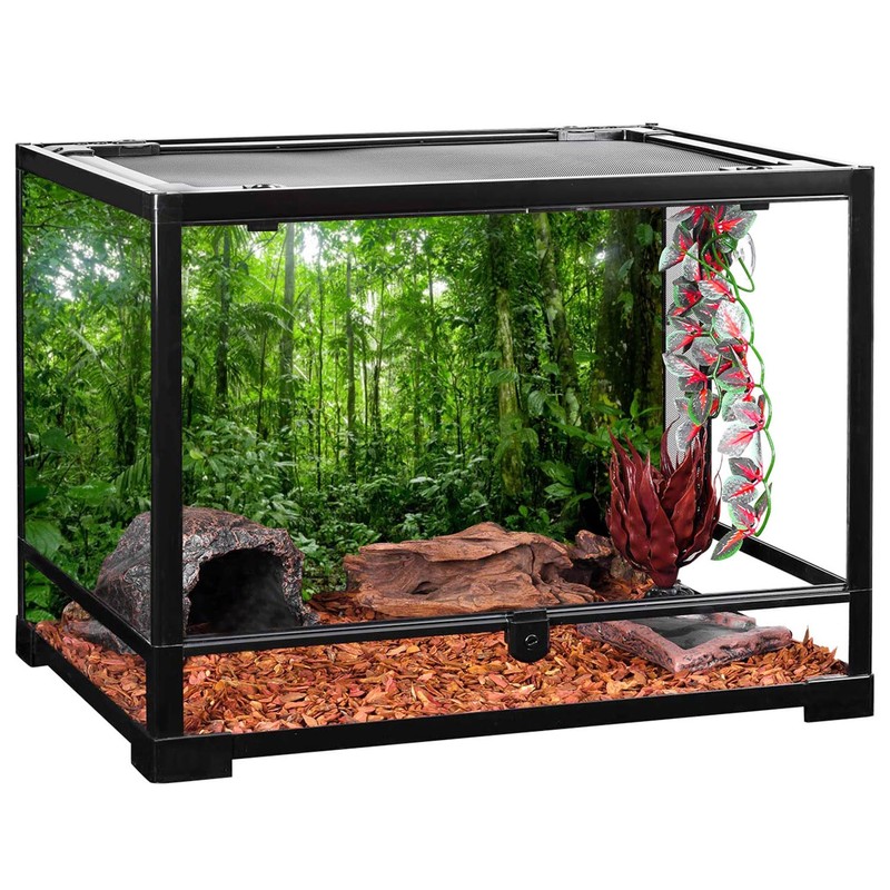 AWERT 24x16 inches Terrarium Background Tropical Aquarium Background Green Huge