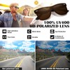 LINVO Trendy Polarized Mirrored Sunglasses Men Womens, Flat One Piece