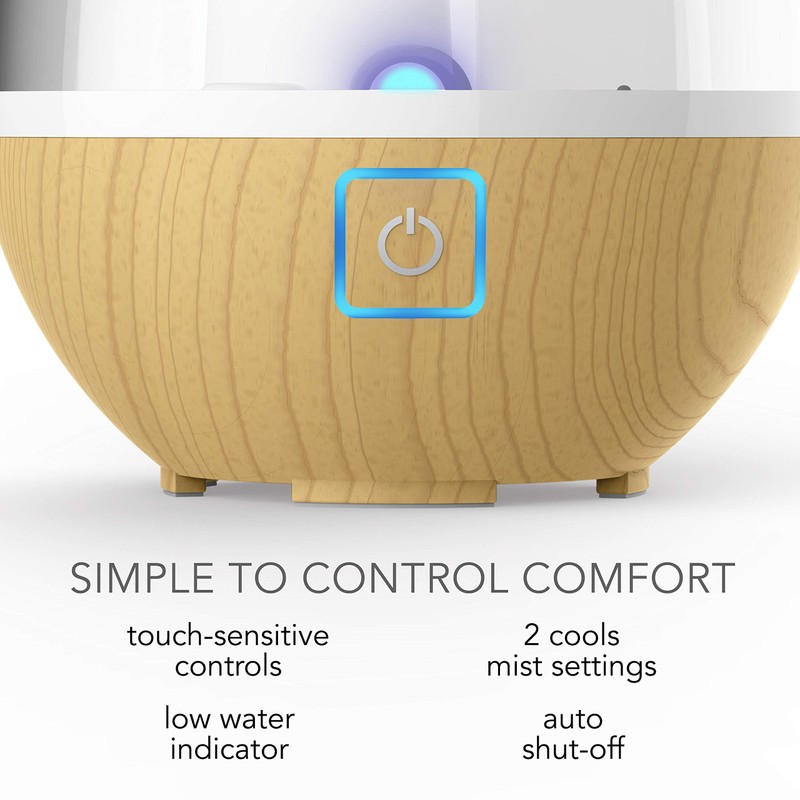 Sharper Image UHT1-SI Ultrasonic Cool Mist Humidifier, 0.4 Gallon (1.5L)