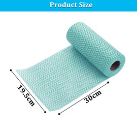 sukevitor 50Pcs All Purpose Disposable Dish Cloths, Reusable Cleaning Cloths to Clean Surfaces for Kitchen All Purpose Cleaning Cloth (Green)