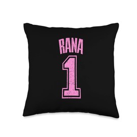 Rana Support Accessories & Fan Gifts Men Women Rana Supporter Number 1 Biggest Fan Throw Pillow, 16x16, Multicolor