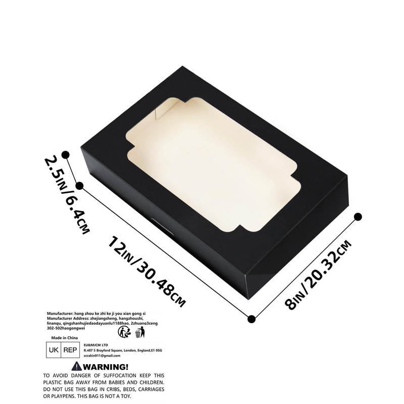 Gcardist Auto-pop Up Pink 35.6x25.4x6.4cm 6Pcs Cookie Box with Window