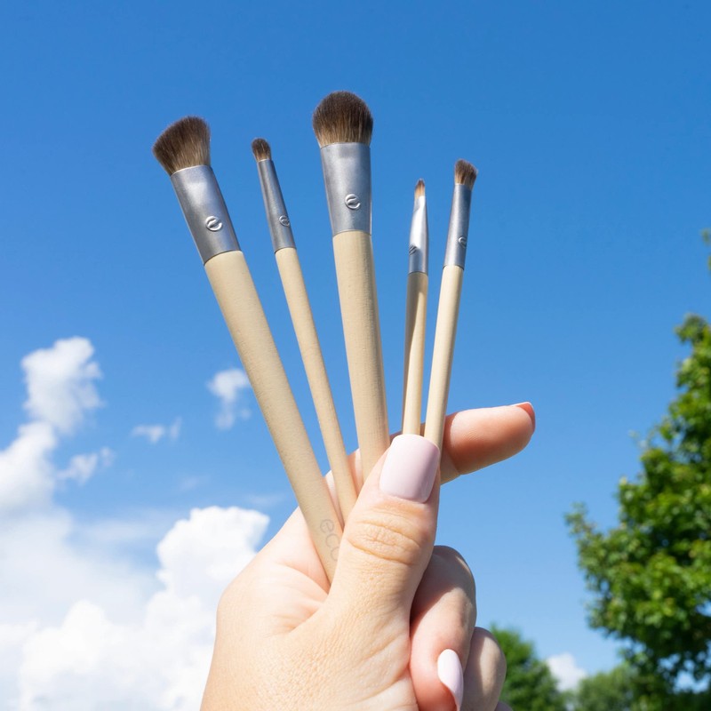 EcoTools Daily Defined Eye Makeup Brush Kit, Travel Friendly, Versatile