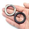 TUNUKE Titanium Carabiner Small Key Chain Keyring Ring Lightweight Mini,