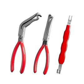 Ferianl 3PCS Electrical Disconnect Pliers for Cars, Electrical Connector Separator Tool, Rapid Electrical Plug Disconnect Set, Automotive System Removal Tool (Red)