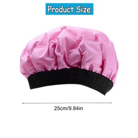 Yharnamite Deep Conditioning Heat Cap, Microwavable Heat Bonnet, Cordless Deep Conditioning Cap, Cordless Portable Cap For Natural Curly Textured Hair Care, Drying, Styling, Curling (Pink)