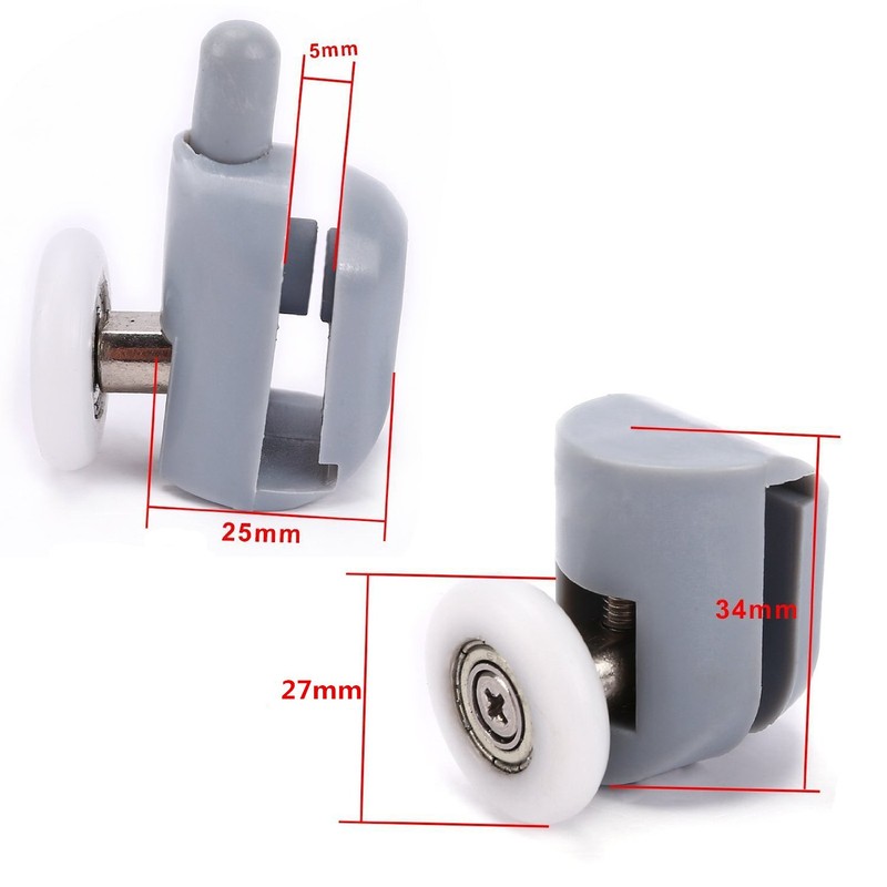 Shower Door Rollers, Lance Home Set of 8 Single Shower