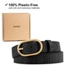 Corkor Women’s Slim Belt 1 1/8" – Black Cork Strap