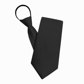 LJBFNN Ties for Men Pre-tied Mens Ties, 3.15'' Zipper Tie Adjustable Men Ties for Wedding/Party/School/Graduation/Work (black)