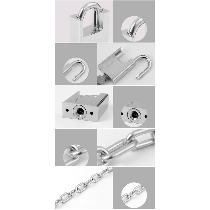 Security Chain Hardened 8mm Thick Shrouded Padlock Safety Chain Lock