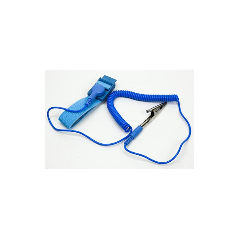 ingdaum® 1 x ESD Bracelet Blue Nylon Elastic Woven with