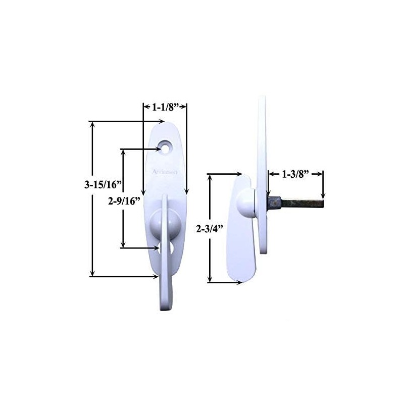 Andersen¨ Tribeca Style - Gliding Door Thumb Latch in White
