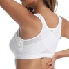Dress Cici White Front Hook Sports Bra After Surgery with