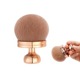 Taicols Extra Große Selbstbräunerpinsel, 3 Inch Breiter Kopf Ovaler Kabuki Make up Pinsel, Auf Gesicht, Beine Und Rücken Schminkpinsel Applicator, Selbstbräunender für Fundament Cream Puder (Roségold)