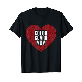 Color Guard Mom - Wordcloud Marching Band Rifle Flag Tossing T-Shirt