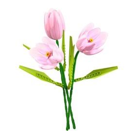 Kit de construcción de flores de tulipanes para adultos, colección botánica, ramo de flores, juego de bloques de construcción, flores artificiales, mini ladrillos de construcción para