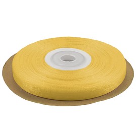 Netuno Ribbon 6 mm x 32 m Colour Dark Yellow Decorative Ribbon Gift Ribbon Organza Ribbon Chiffon Fabric for Decoration DIY Crafts Wedding Party Gifts Packaging