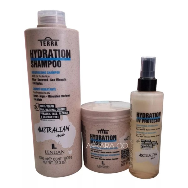 Lendan Terra Hydration Shampoo 1lt + Mask + Uv Protector