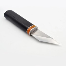 Leather Cutting Knife Professional Precision Bevel Head sharp Knife Cutter Tool with Ebony handle for Leather and Paper Craft Cutting and Carving