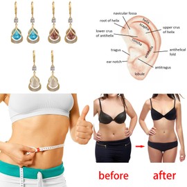 Lymph flow Magnetogen Earrings Lymphatic Drainage Earrings Germanium Halolux Teardrop Earrings Sparkly Crystal Dangle Earrings for Women Sports Meditation Exercise Jewelry Accessories for Girls