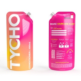 TYCHO Premium Scented & Hydrating Conditioner Refill Pouch 450ml (15.22 fl oz) - Ideal for Refillable Shampoo and Conditioner Bottles and Conditioner Systems | PH Balanced, Nutrient-Boosted, & Shine